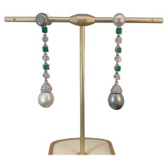 Pendientes de perlas naturales de agua salada Day&Night Danat Certified