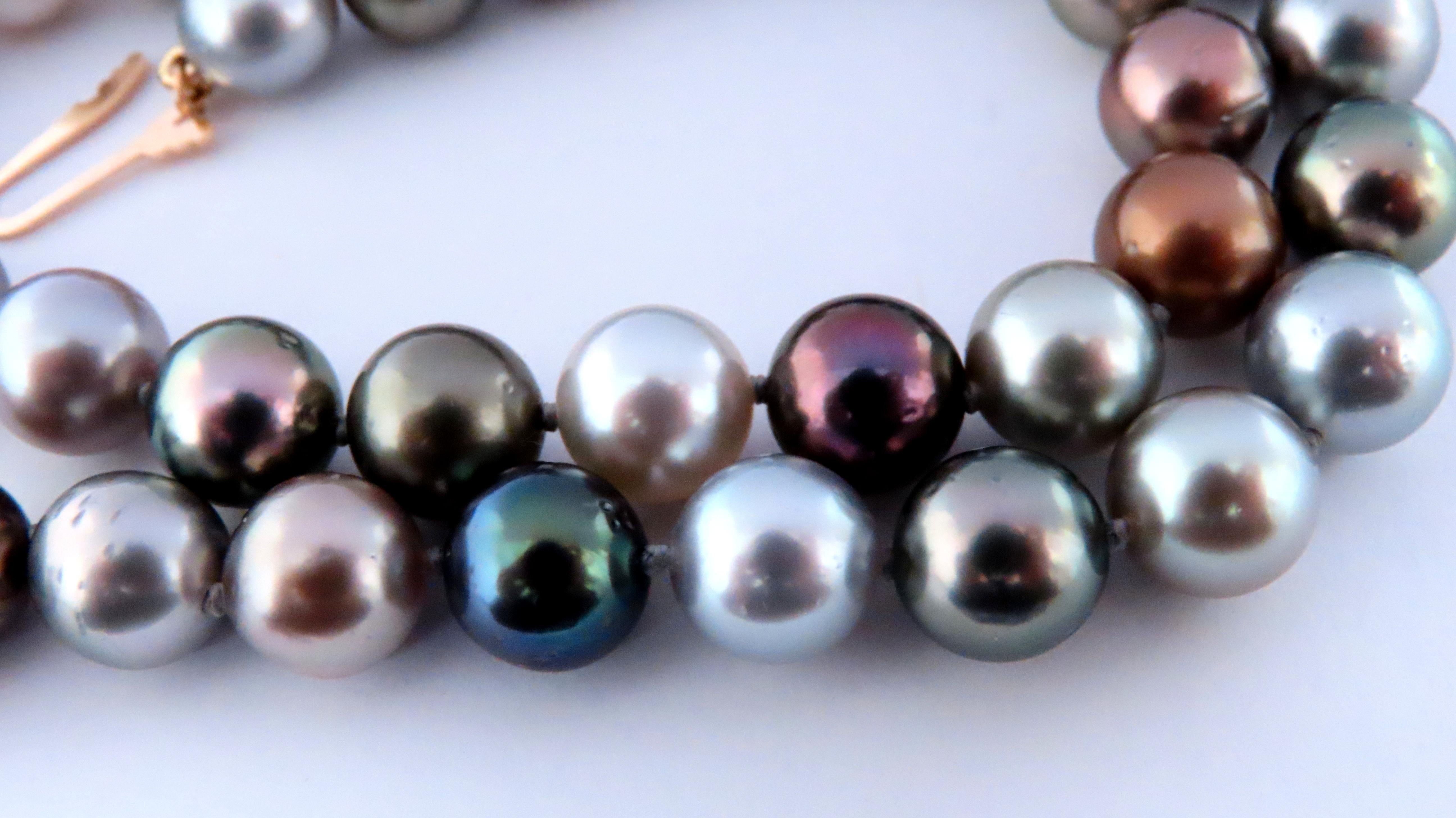 Empire Natural Saltwater Tahitian Pearl Necklace GIA Certified Pinctada No Treat 12641