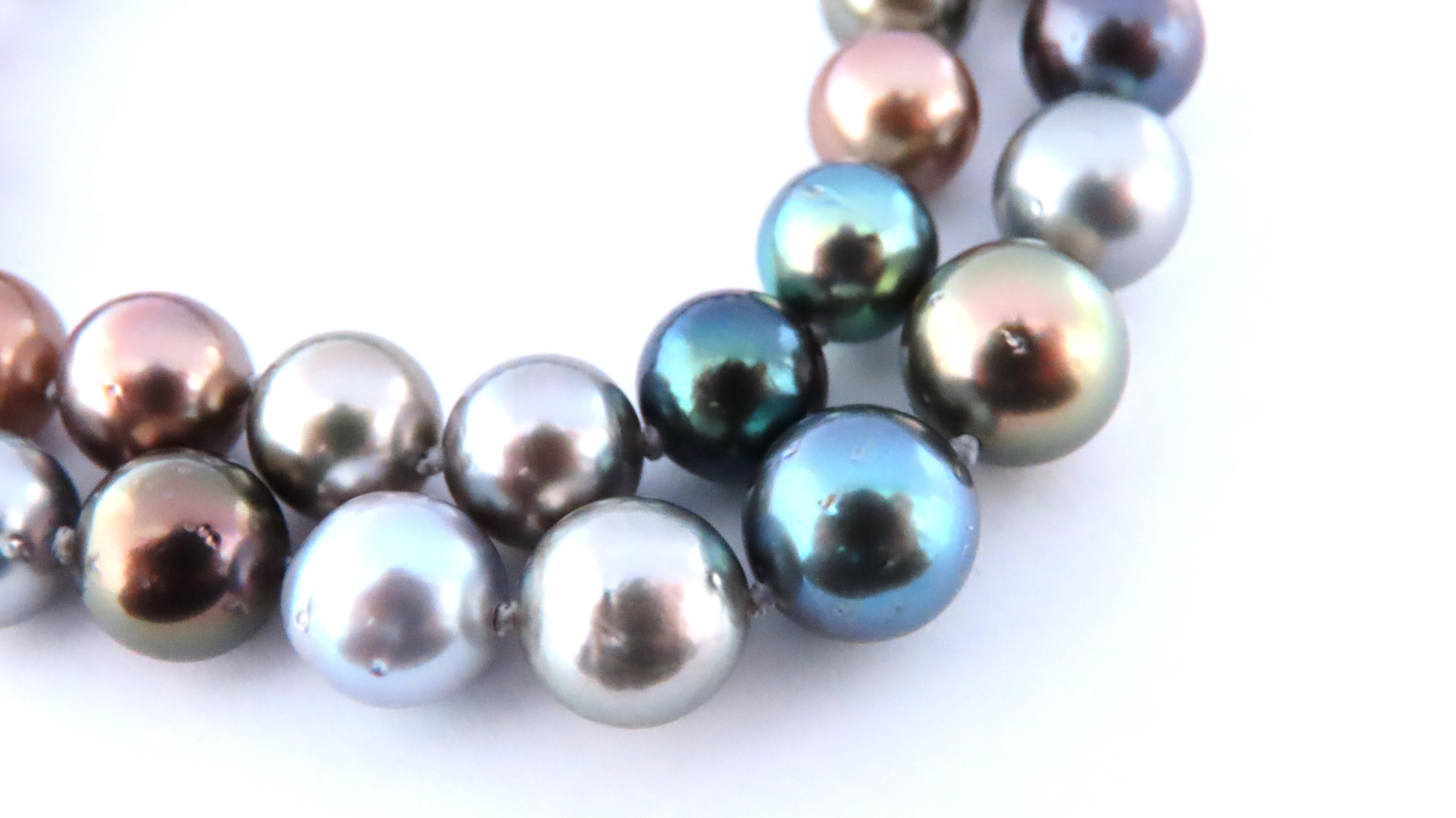Bead Natural Saltwater Tahitian Pearl Necklace GIA Certified Pinctada No Treat 12641