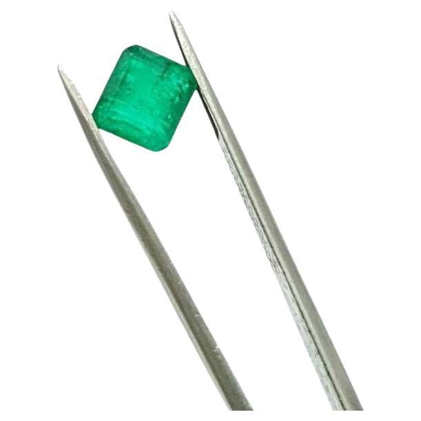 Natural Sandawana Emerald Octagon Cut Certified Gemstone 1.51 Cts Green Emerald. For Sale