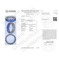 Natural Sapphire 18K Yellow Gold Eternity Band Ring