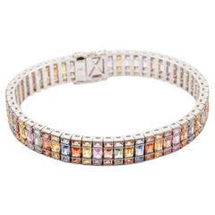 Zafiro Natural 24,80cts Pulsera de Oro de 18k