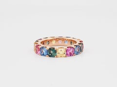 Natural Sapphire Alliance Ring