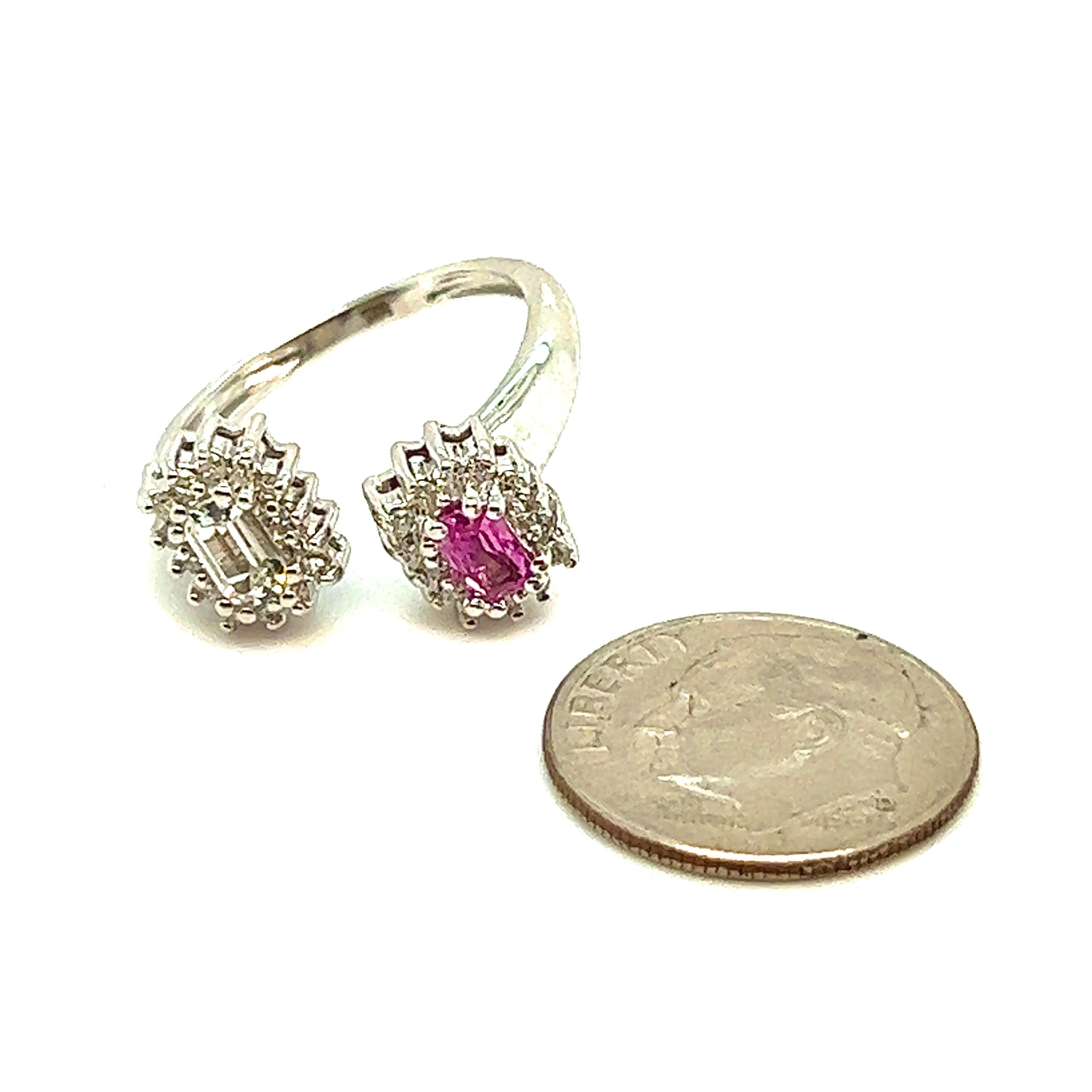 Anello Bypass con Zaffiro Naturale 7 Oro 14k W 0,74 TCW Certificato In condizioni Nuovo in vendita a Brooklyn, NY