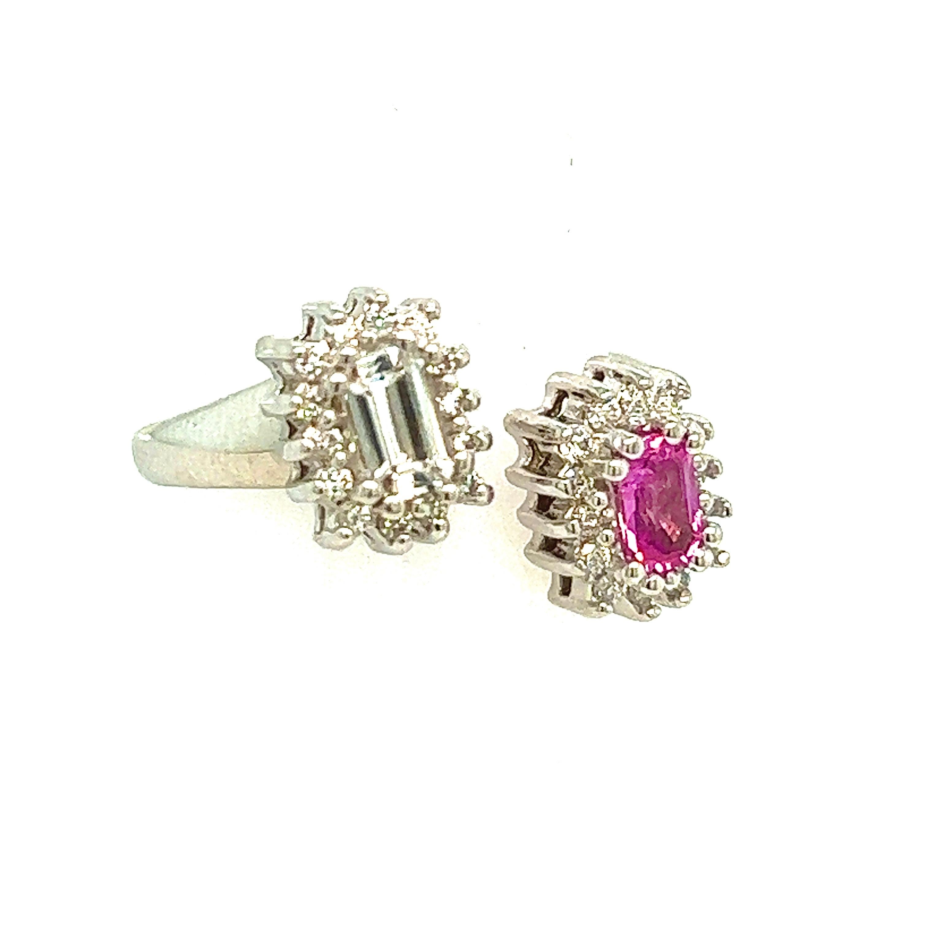 Anello Bypass con Zaffiro Naturale 7 Oro 14k W 0,74 TCW Certificato in vendita 1