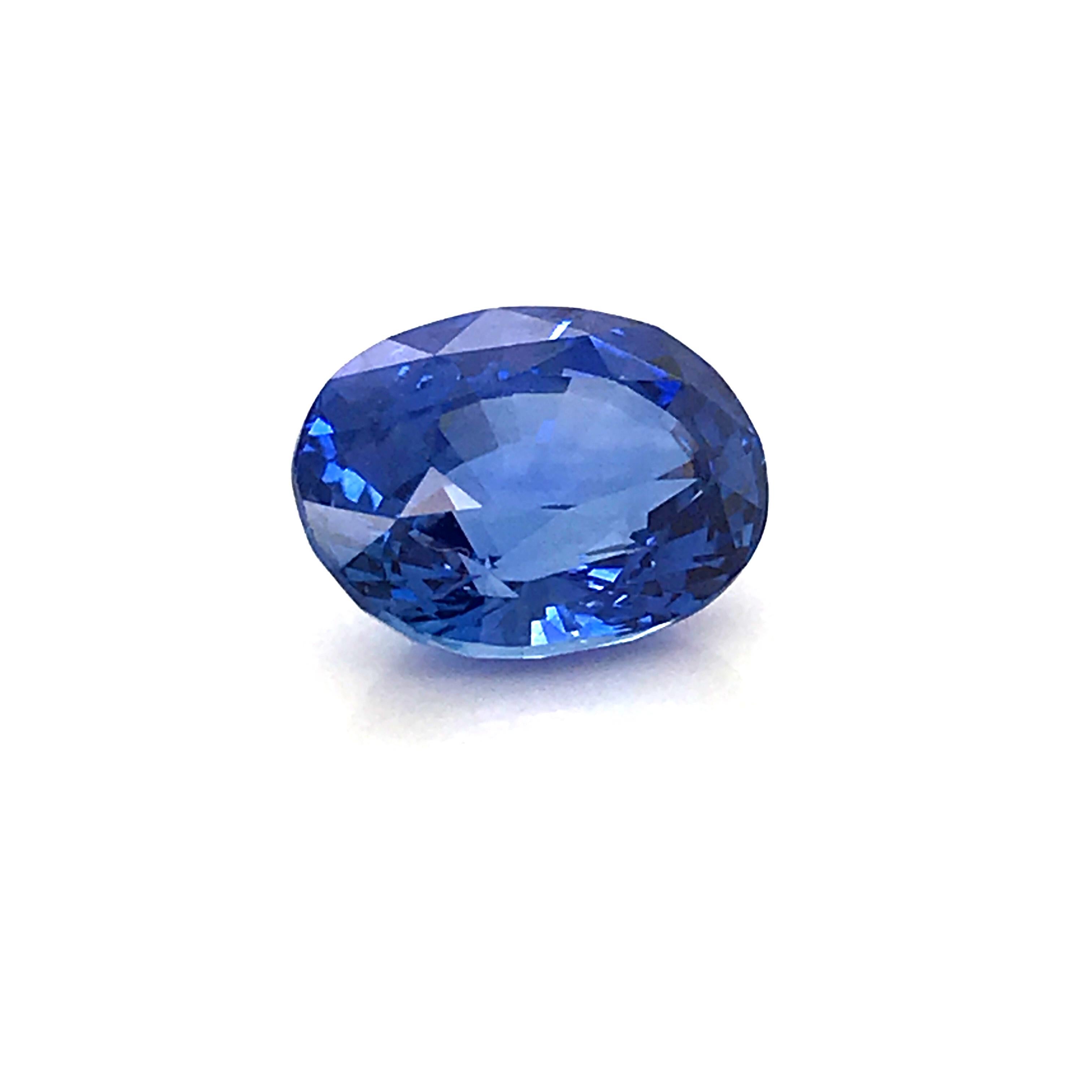 Natural Sapphire Certified Origin Sri Lanka Shape Oval Color Blue GRS Certificat 2