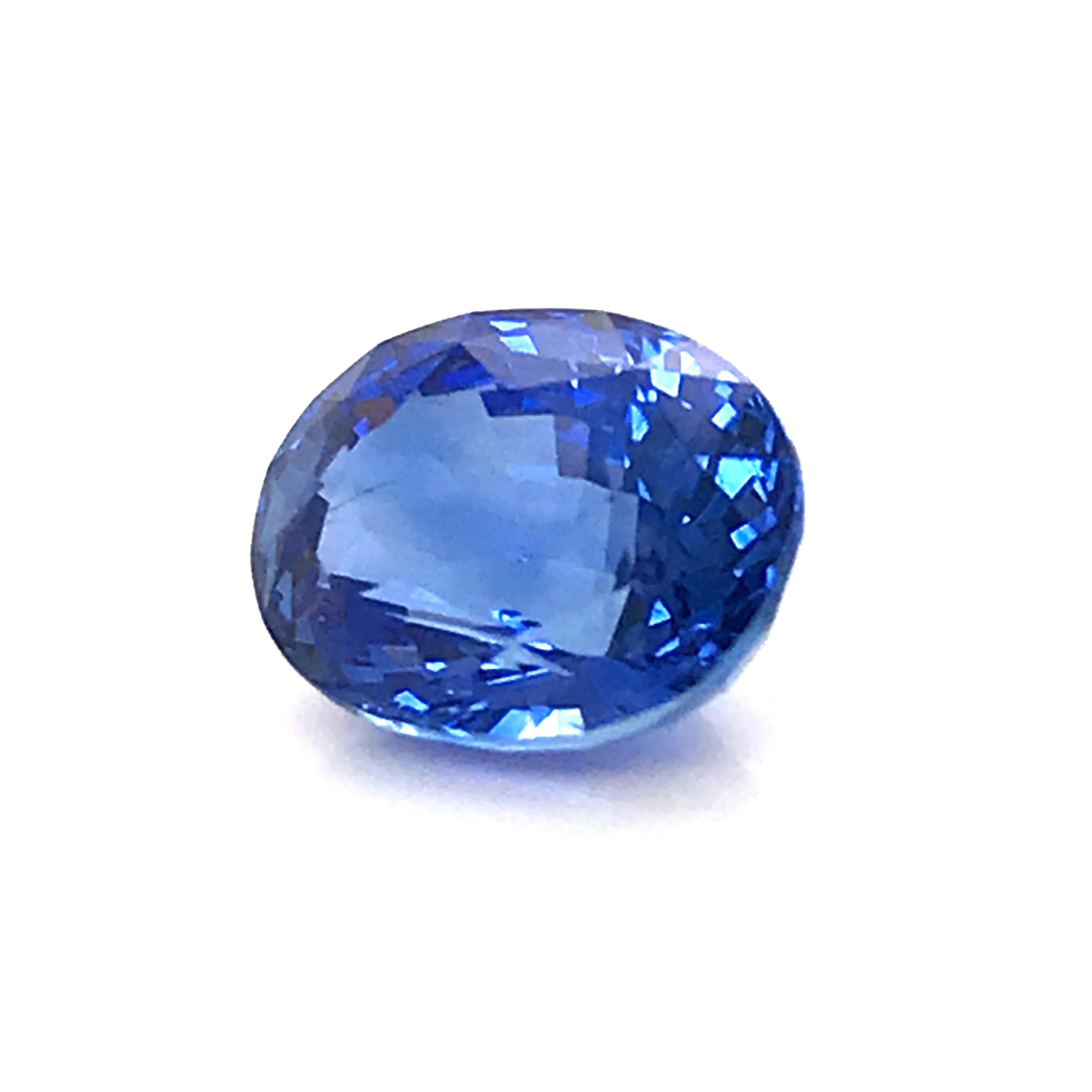 Oval Cut Natural Sapphire Certified Origin Sri Lanka Shape Oval Color Blue GRS Certificat