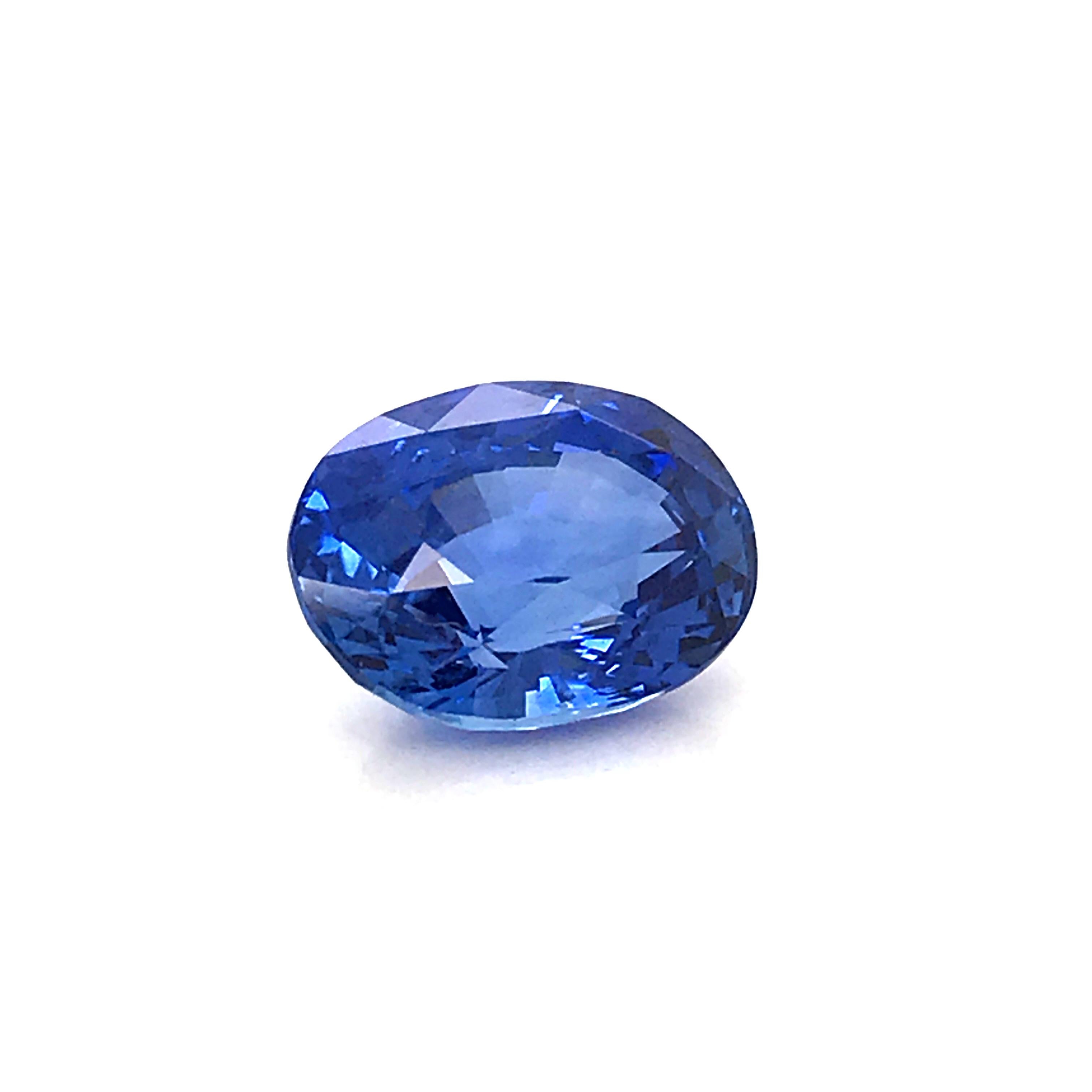Natural Sapphire Certified Origin Sri Lanka Shape Oval Color Blue GRS Certificat 1