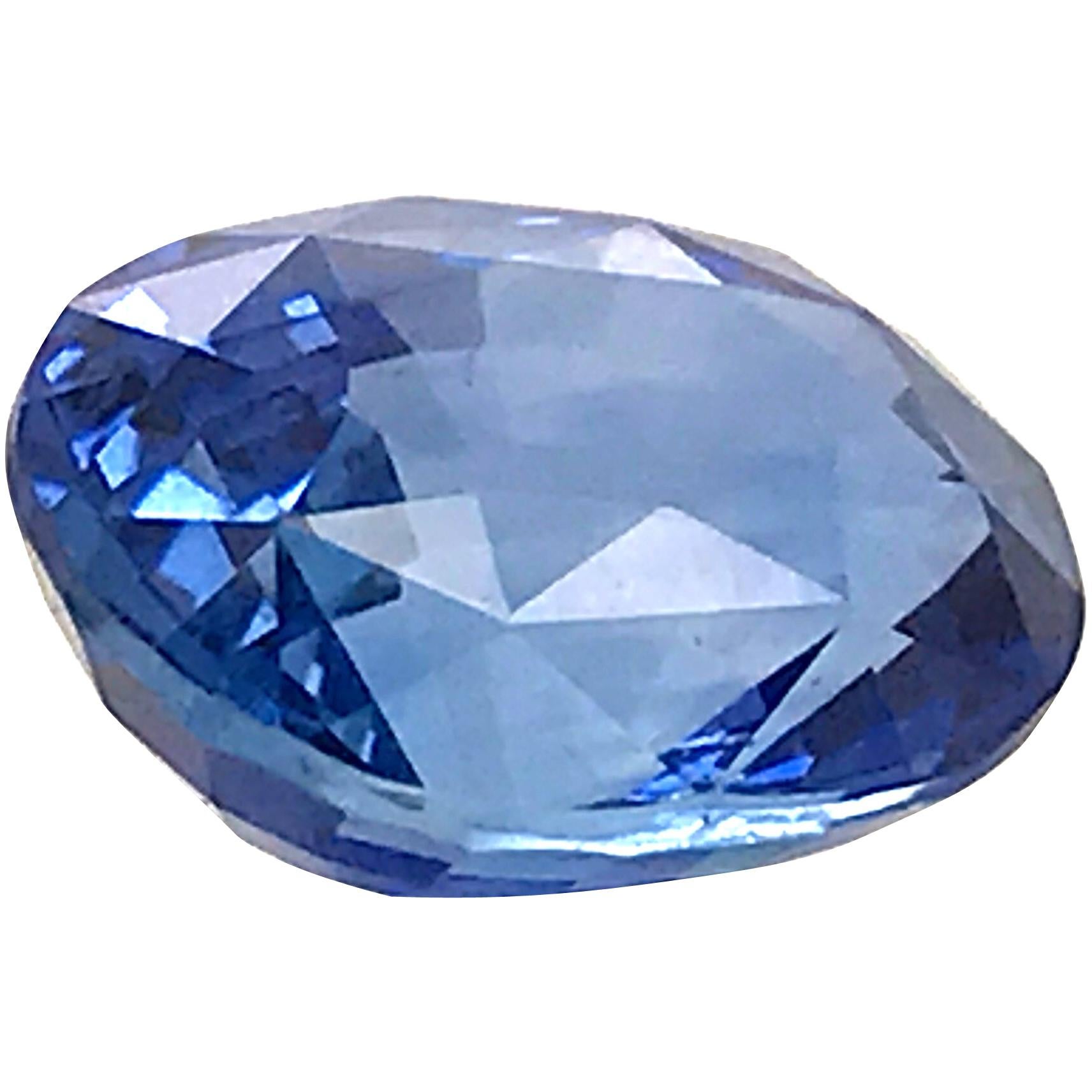 Natural Sapphire Certified Origin Sri Lanka Shape Oval Color Blue GRS Certificat