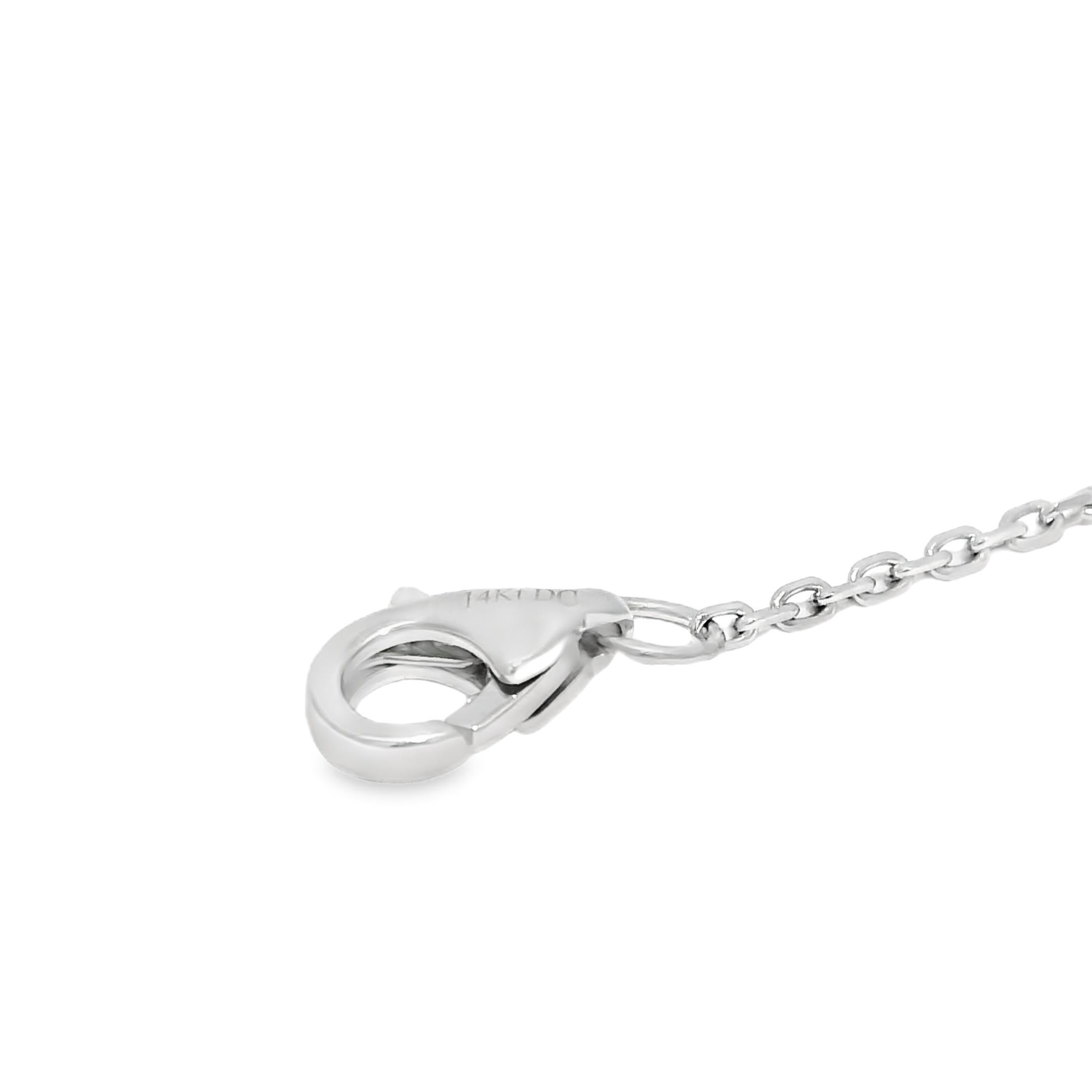 Collana con zaffiro naturale e diamante a farfalla da 14 carati In magazzino in vendita 3