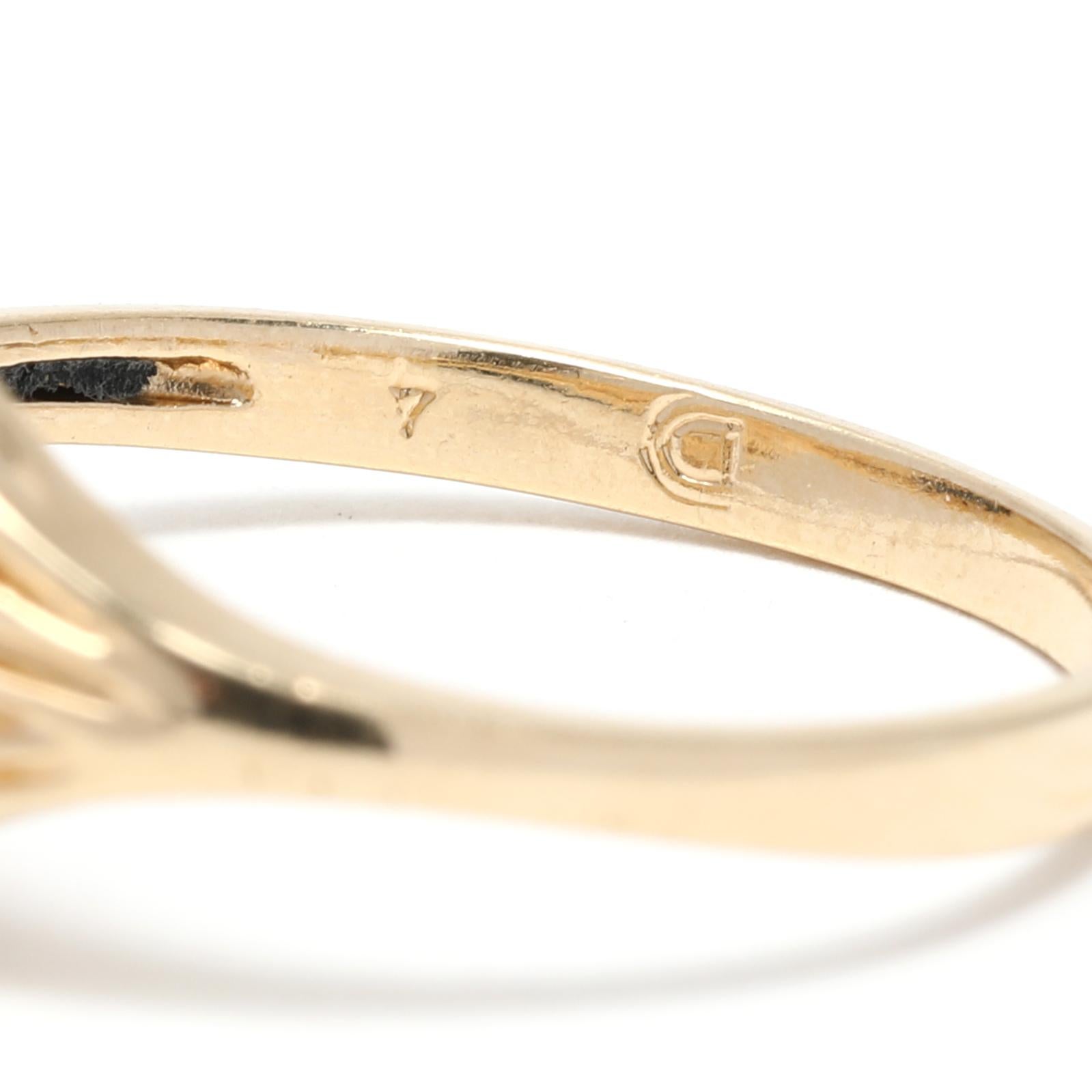 Natürlicher Saphir Diamant Arrow Ring, 14k Gelbgold, Ring, Diamant V für Damen oder Herren im Angebot