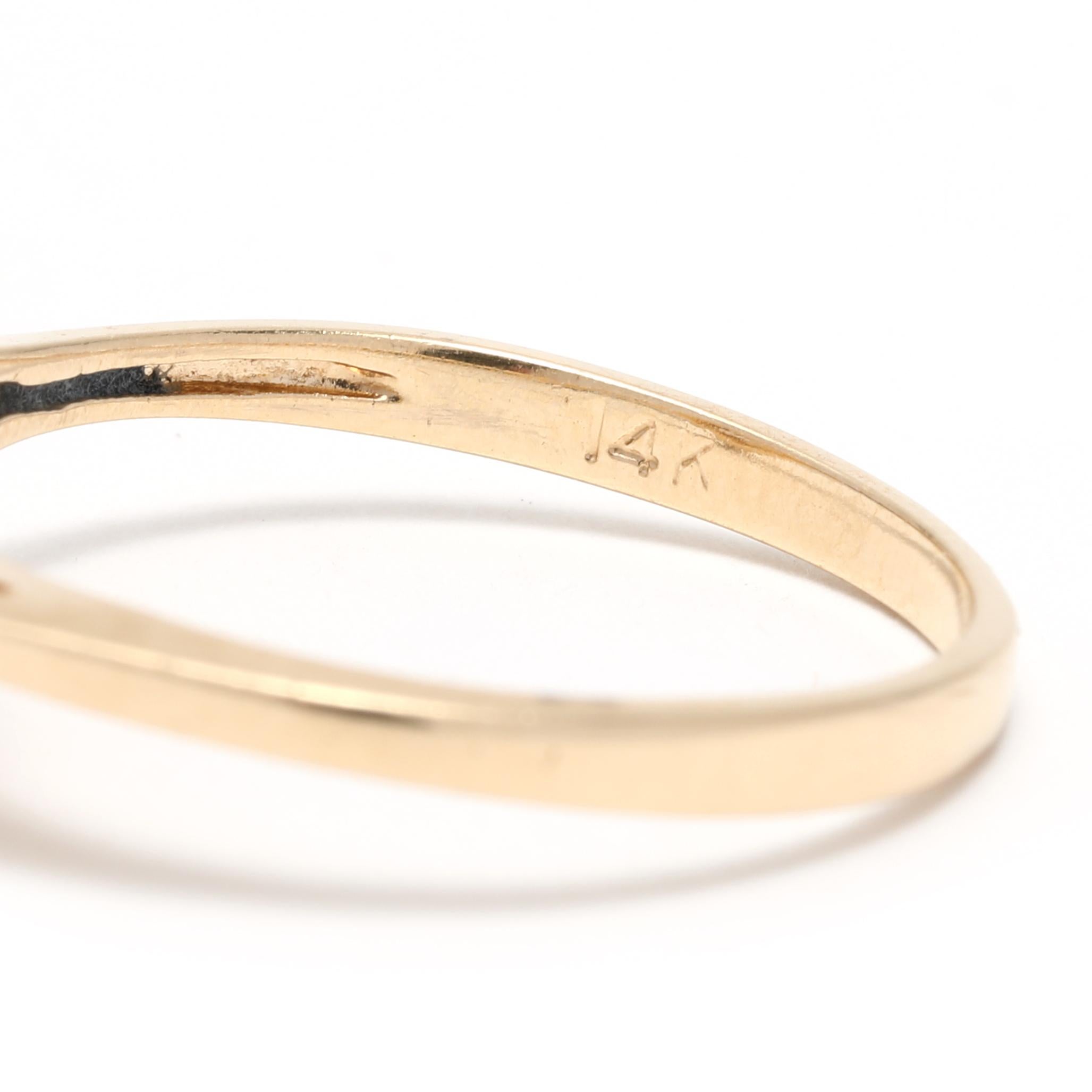 Natural Sapphire Diamond Arrow Ring, 14k Yellow Gold, Ring, Diamond V For Sale 1