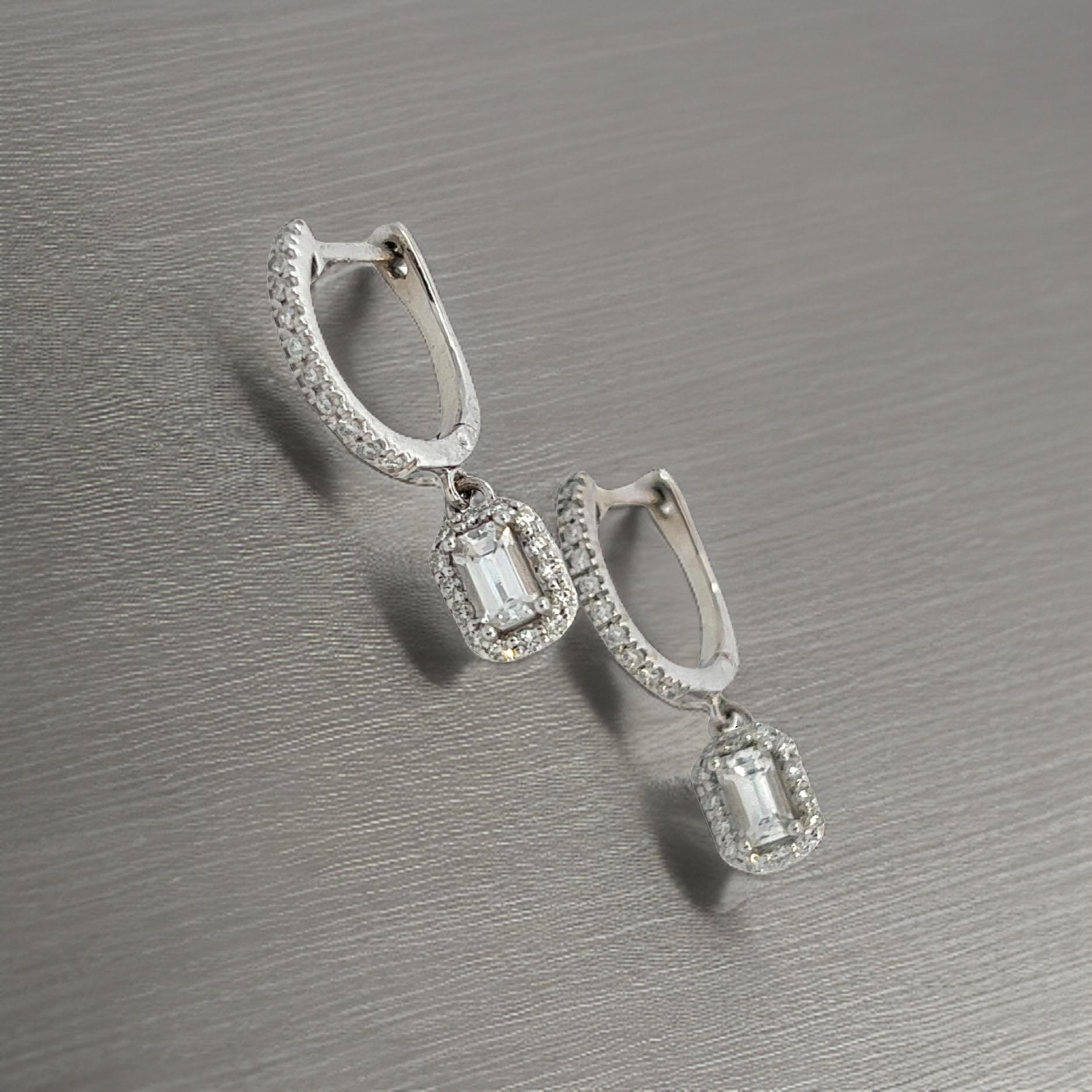 Orecchini con zaffiro naturale e diamante 14k WG 1,16 TCW certificati In condizioni Nuovo in vendita a Brooklyn, NY