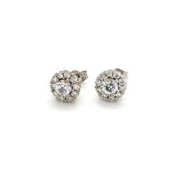 Natürliche natürliche Saphir-Diamant-Ohrringe 14k Gold 1,25 TCW zertifiziert