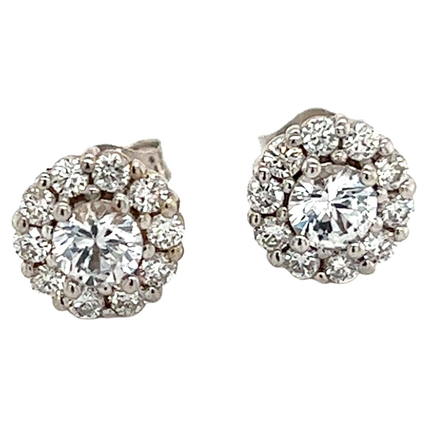 Natürliche natürliche Saphir-Diamant-Ohrringe 14k Gold 1,25 TCW zertifiziert