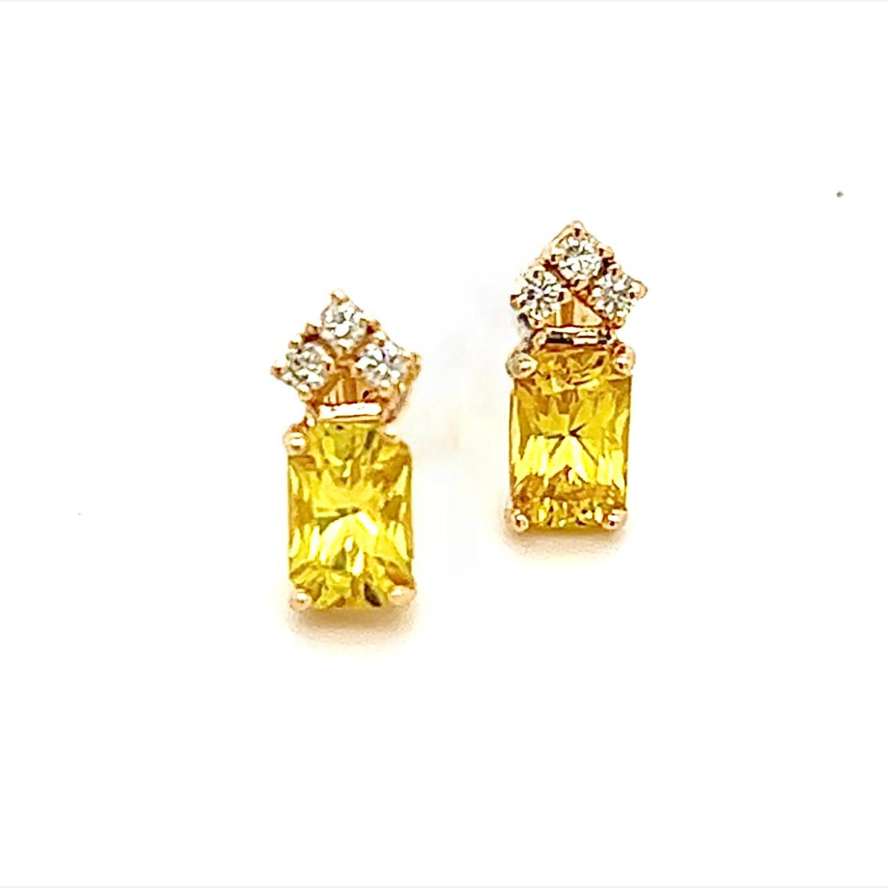 Orecchini con zaffiro naturale e diamante in oro 14k 1,74 TCW certificati in vendita 10
