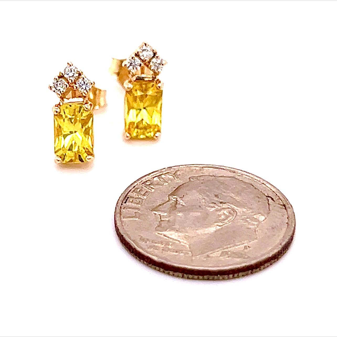 Orecchini con zaffiro naturale e diamante in oro 14k 1,74 TCW certificati in vendita 12