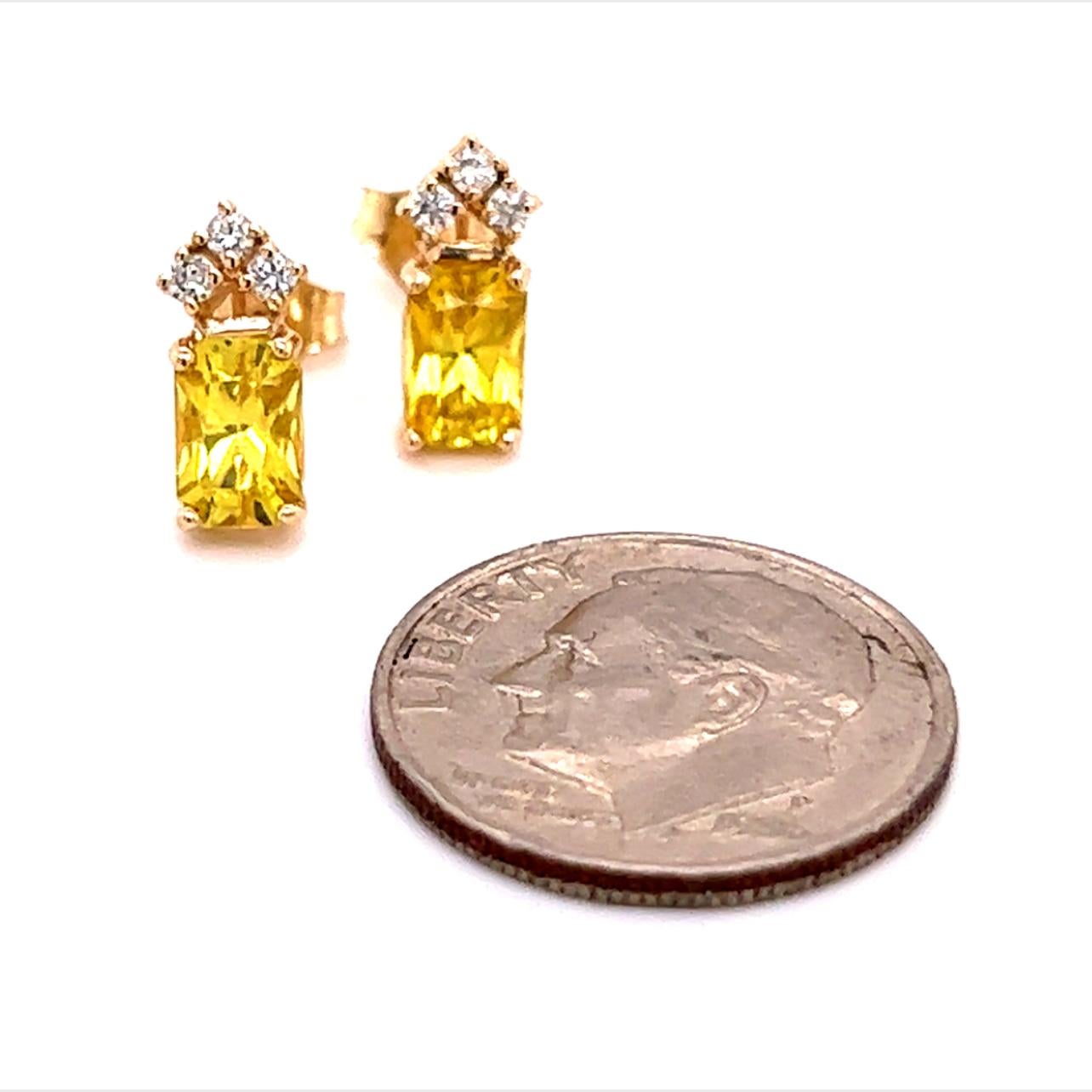 Brilliant Cut Natural Sapphire Diamond Earrings 14k Gold 1.74 TCW Certified For Sale