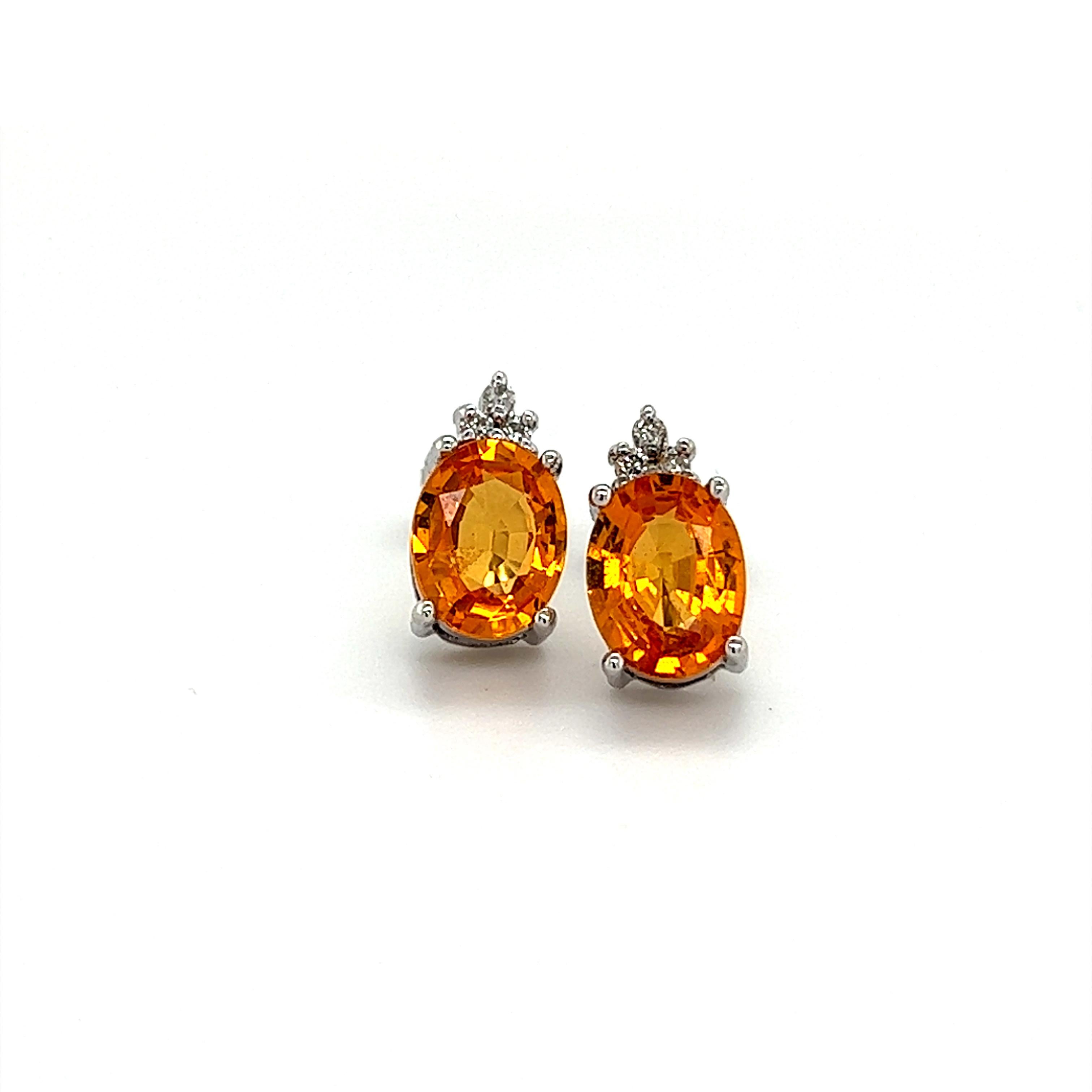 Natural Sapphire Diamond Earrings 14k Gold 2.88 TCW Certified 1