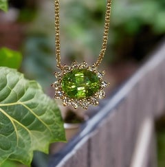 Natural Sapphire Diamond Halo Pendant With Chain 18" 14k YG 3.14 TCW Certified
