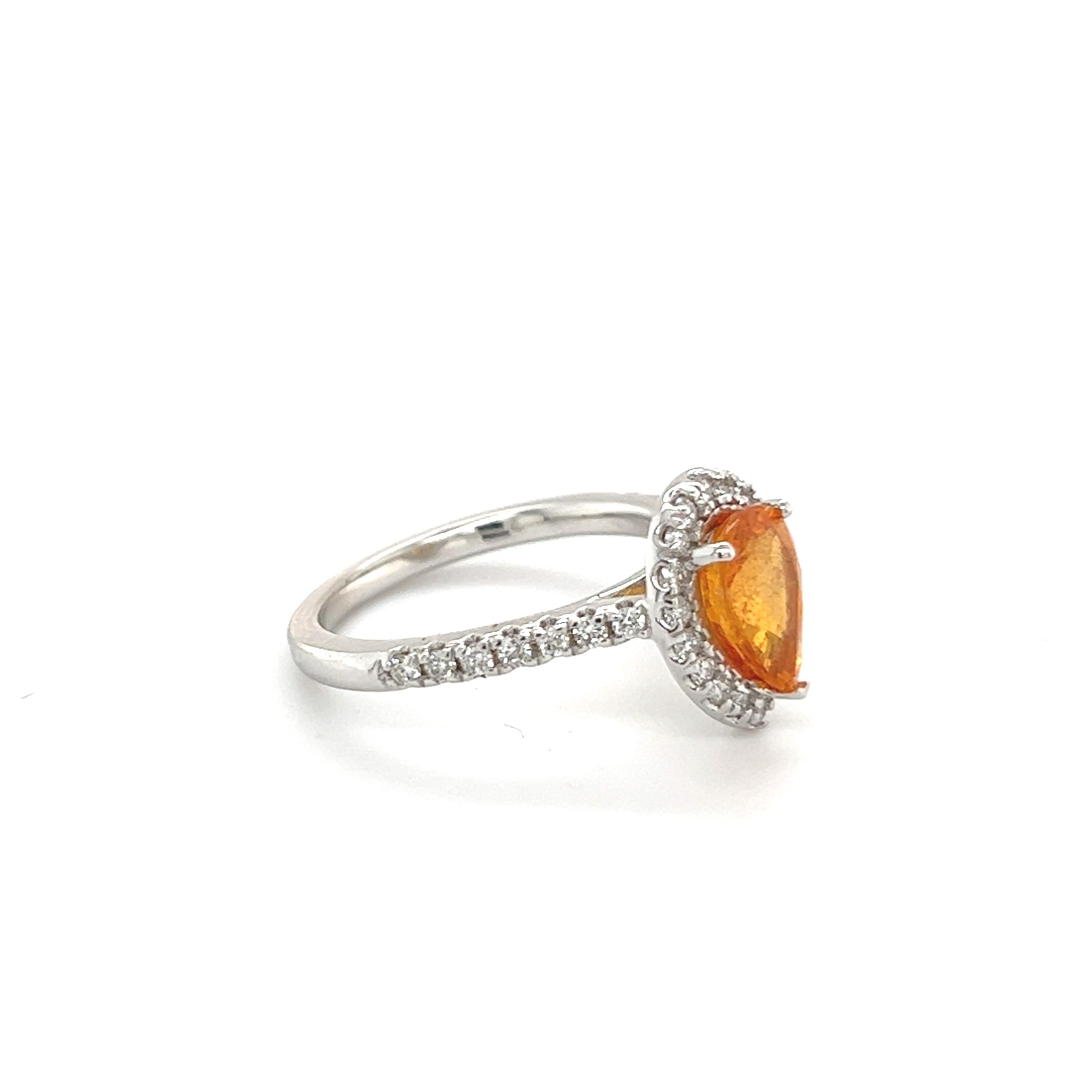 Bague en or 14 carats avec saphir naturel et diamant certifié TCW de 2,48 carats en vente 3
