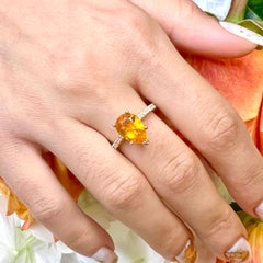 Natural Sapphire Diamond Ring 14k Gold 3.39 TCW Certified