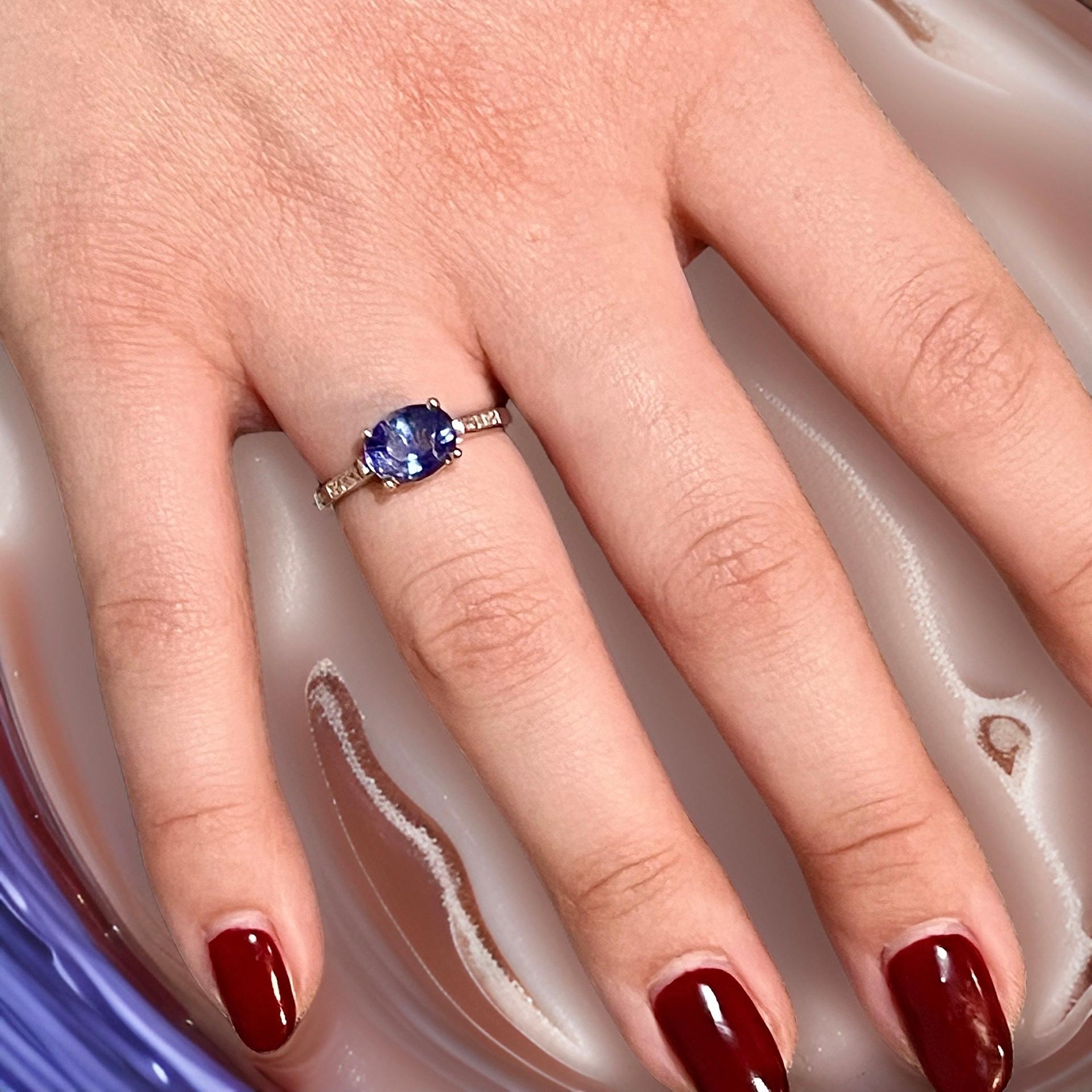 Ring mit natürlichem Saphir 6,5 14k Weißgold 2,36 TCW zertifiziert im Angebot 9