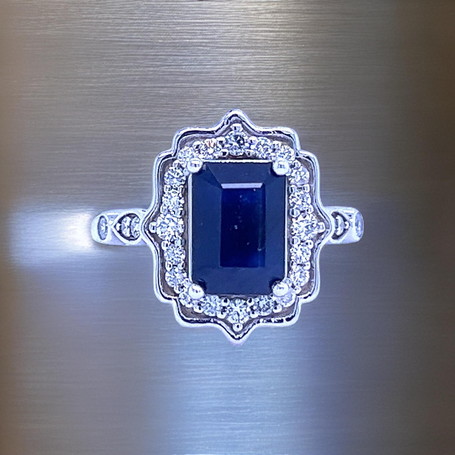 Ladies Quality Finely Faceted Composite Sapphire Diamond Ring Size 6.5 14k White Gold 3.51 TCW Certified $2,950 300214

This is a Unique Custom Made Glamorous Piece of Jewelry!
 
Nothing says, “I Love you” more than Diamonds and Pearls!
 
This