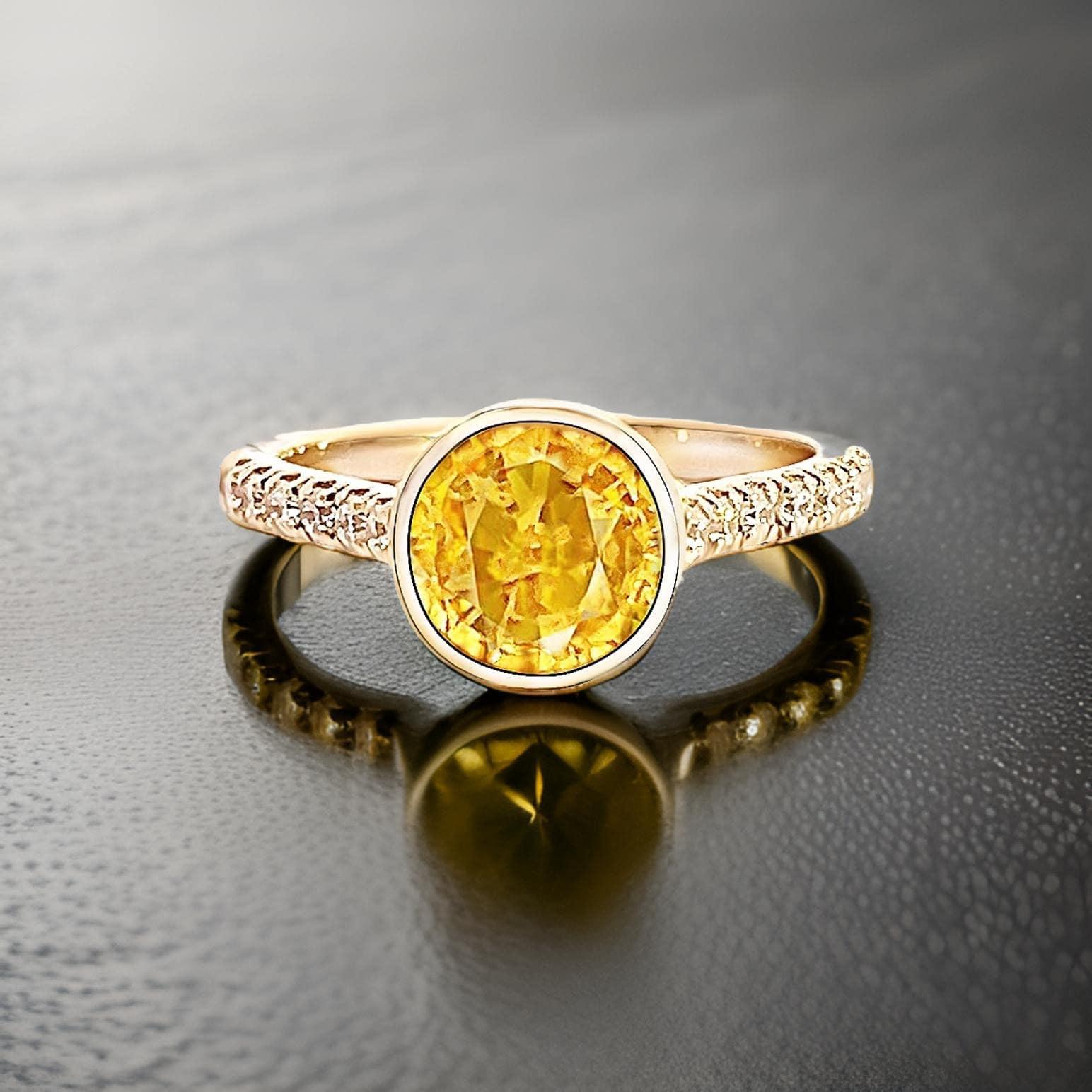 Natural Sapphire Diamond Ring 6.5 14k Y Gold 2.28 TCW Certified For Sale 13