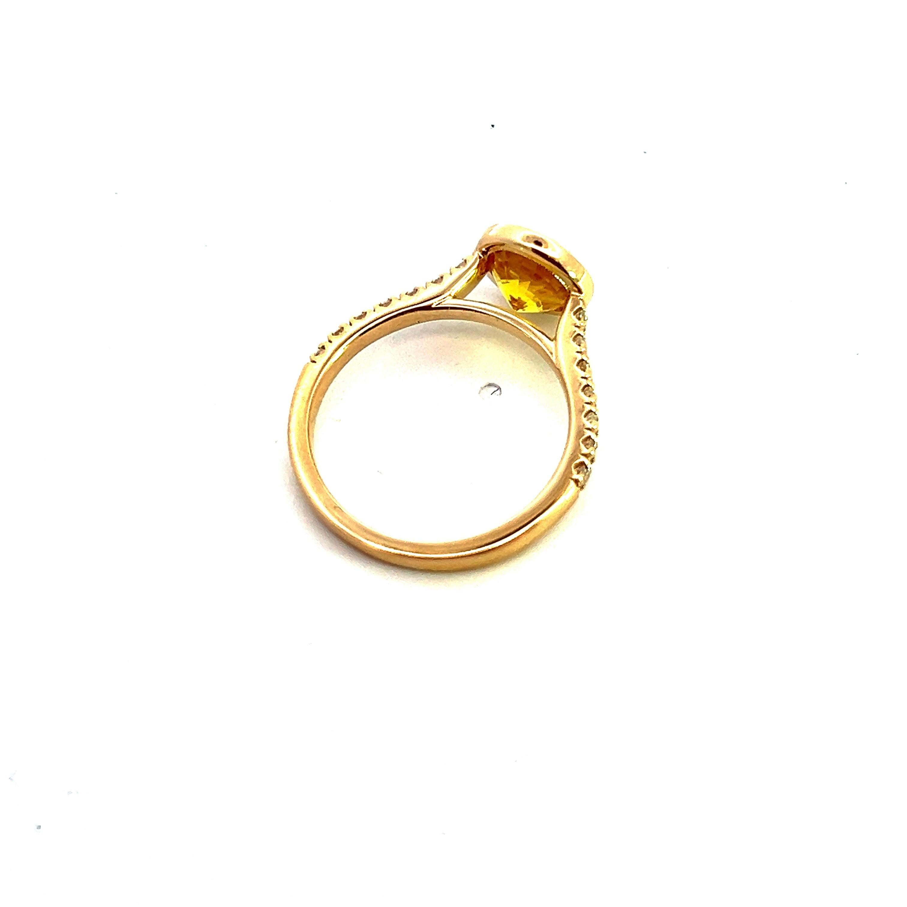 Mixed Cut Natural Sapphire Diamond Ring 6.5 14k Y Gold 2.28 TCW Certified For Sale