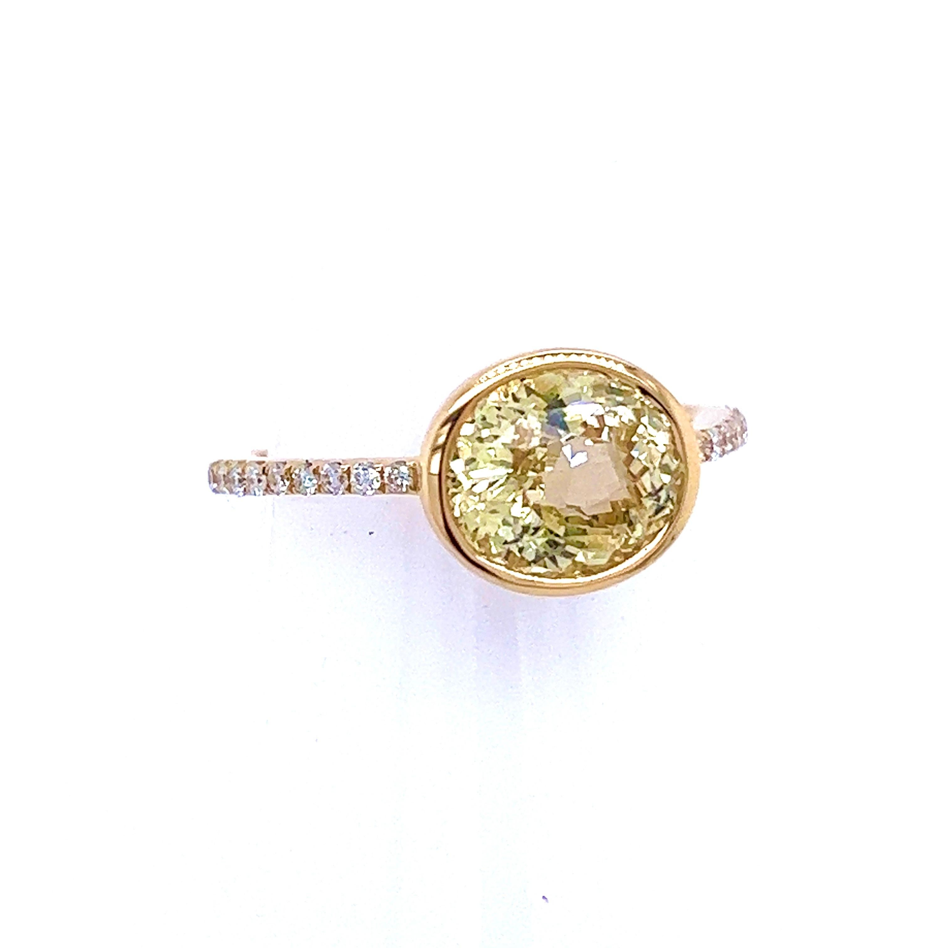 Natürlicher Saphir-Diamantring 6,5 14k Y Gold 3,22 TCW zertifiziert 4