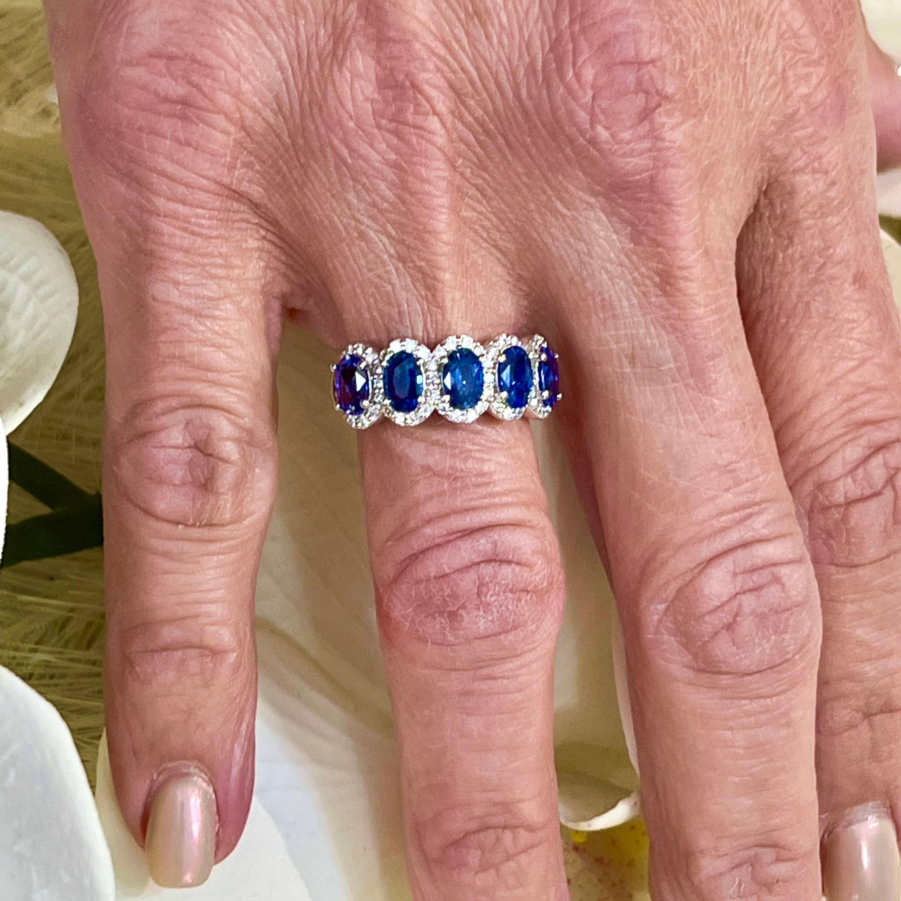 Natural Sapphire Diamond Ring Size 7 14k W Gold 3.07 TCW Certified $5,975 218112

This is a Unique Custom Made Glamorous Piece of Jewelry!

Nothing says, “I Love you” more than Diamonds and Pearls!

This Sapphire ring has been Certified, Inspected,