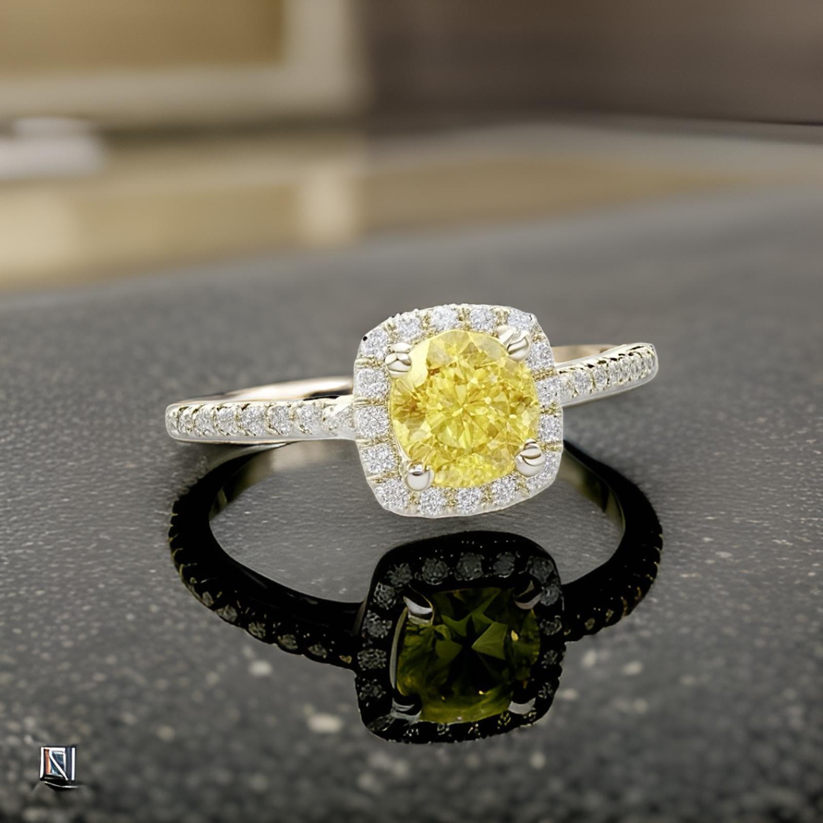 Ring mit natürlichem Saphir und Diamant Größe 5,5, 14k Gold 1,31 TCW zertifiziert im Zustand „Neu“ im Angebot in Brooklyn, NY