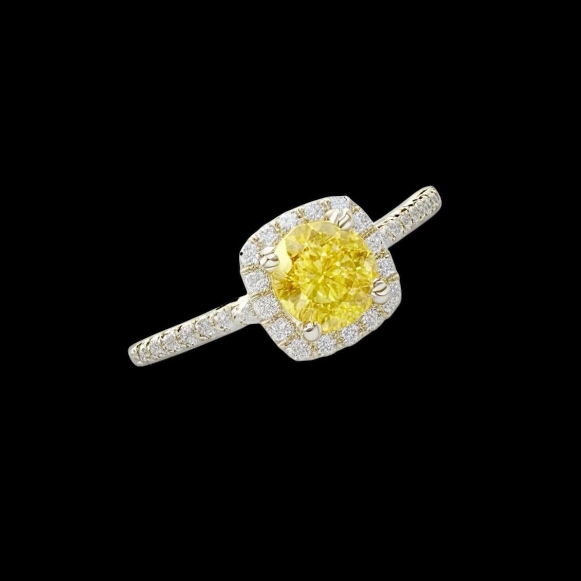 Ring mit natürlichem Saphir und Diamant Größe 5,5, 14k Gold 1,31 TCW zertifiziert im Angebot 2