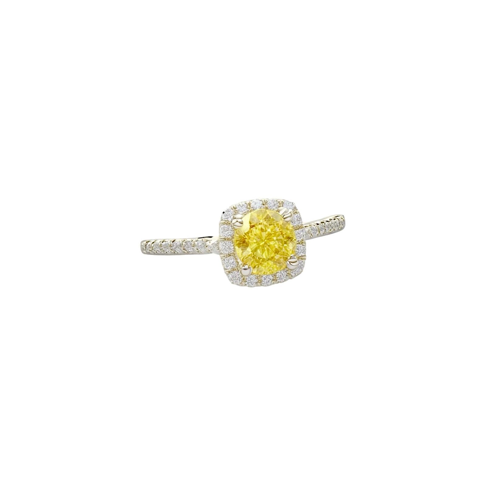 Ring mit natürlichem Saphir und Diamant Größe 5,5, 14k Gold 1,31 TCW zertifiziert