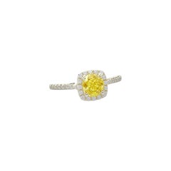 Ring mit natürlichem Saphir und Diamant Größe 5,5, 14k Gold 1,31 TCW zertifiziert