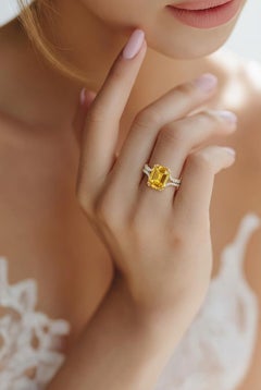 Natural Sapphire Diamond Ring Size 7 14k Gold 2.87 TCW Certified