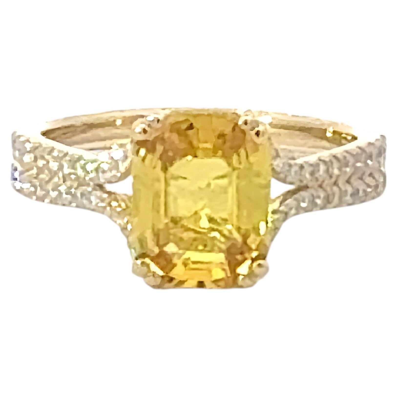 Natural Sapphire Diamond Ring Size 7 14k Gold 2.87 TCW Certified