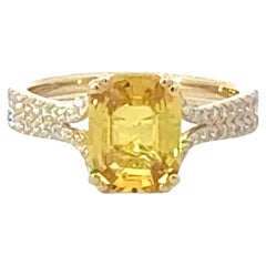 Natural Sapphire Diamond Ring Size 7 14k Gold 2.87 TCW Certified