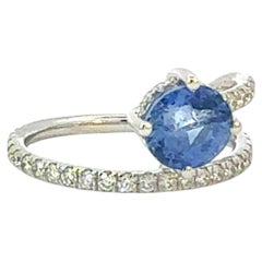 Natural Sapphire Diamond Ring Size 7 14k Gold 2.89 TCW Certified
