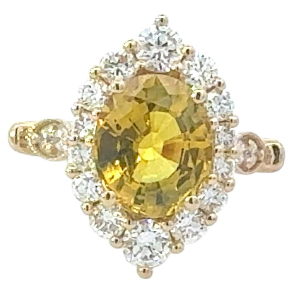Natural Sapphire Diamond Ring Size 7 14k Gold 6.21 TCW Certified