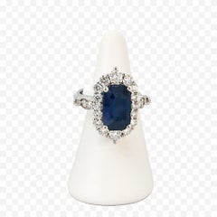Natural Sapphire Diamond Ring Size 7 14k Gold 9.01 TCW Certified