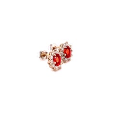 Orecchini con zaffiro naturale e diamante in oro 14k 0,90 TCW certificati