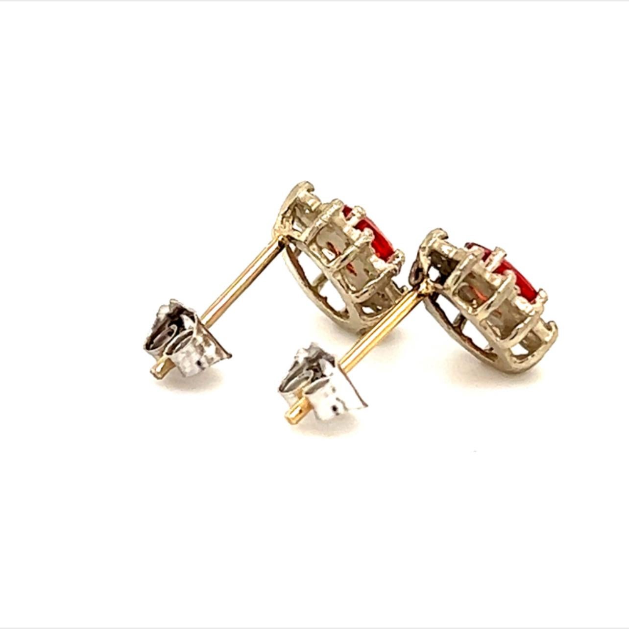 Orecchini con zaffiro naturale e diamante in oro 14k 0,90 TCW certificati in vendita 3