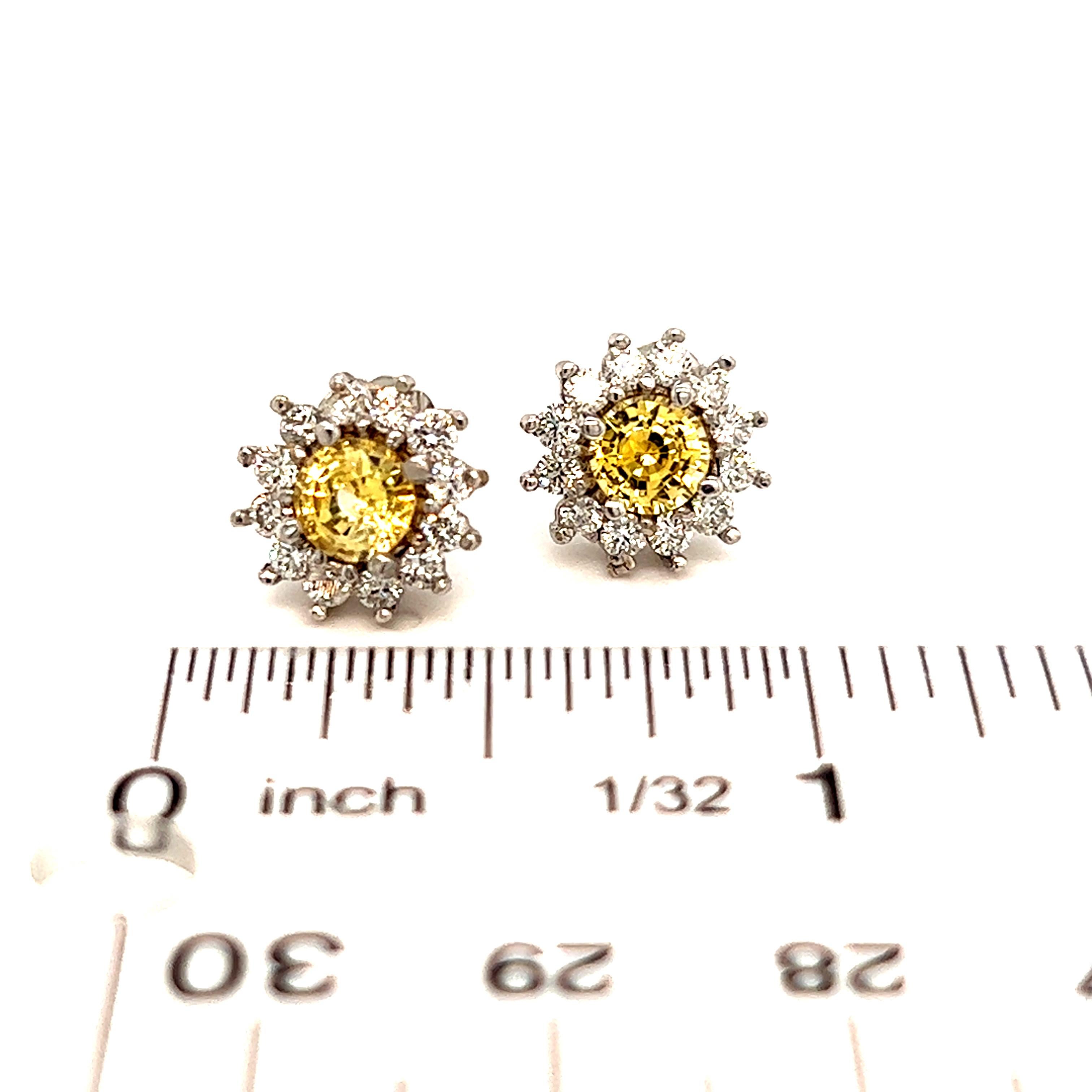 Natural Sapphire Diamond Stud Earrings 14K Gold 2.91 TCW Certified In New Condition For Sale In Brooklyn, NY