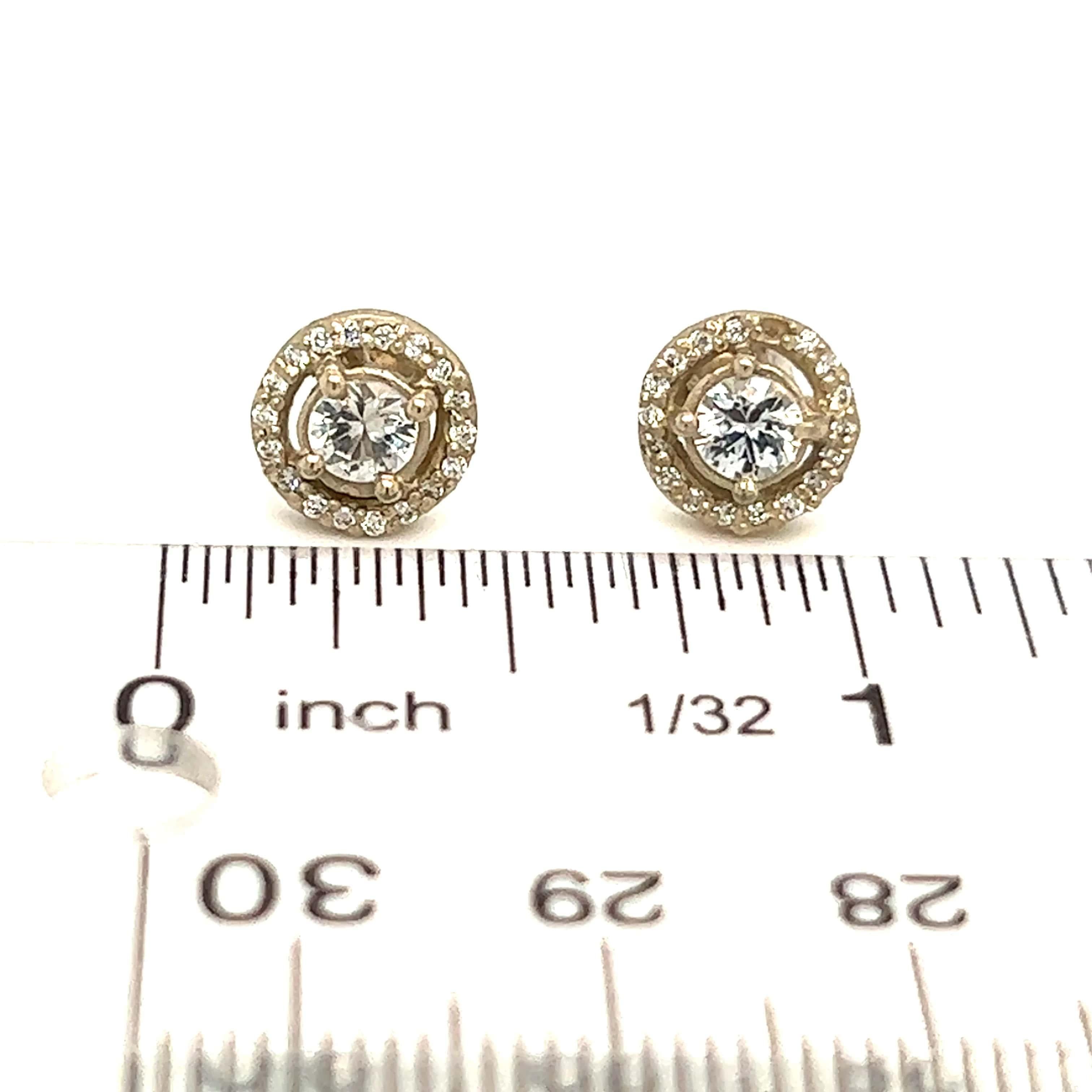 Orecchini con zaffiro naturale e diamante in oro 14k W 0,83 TCW certificati in vendita 7