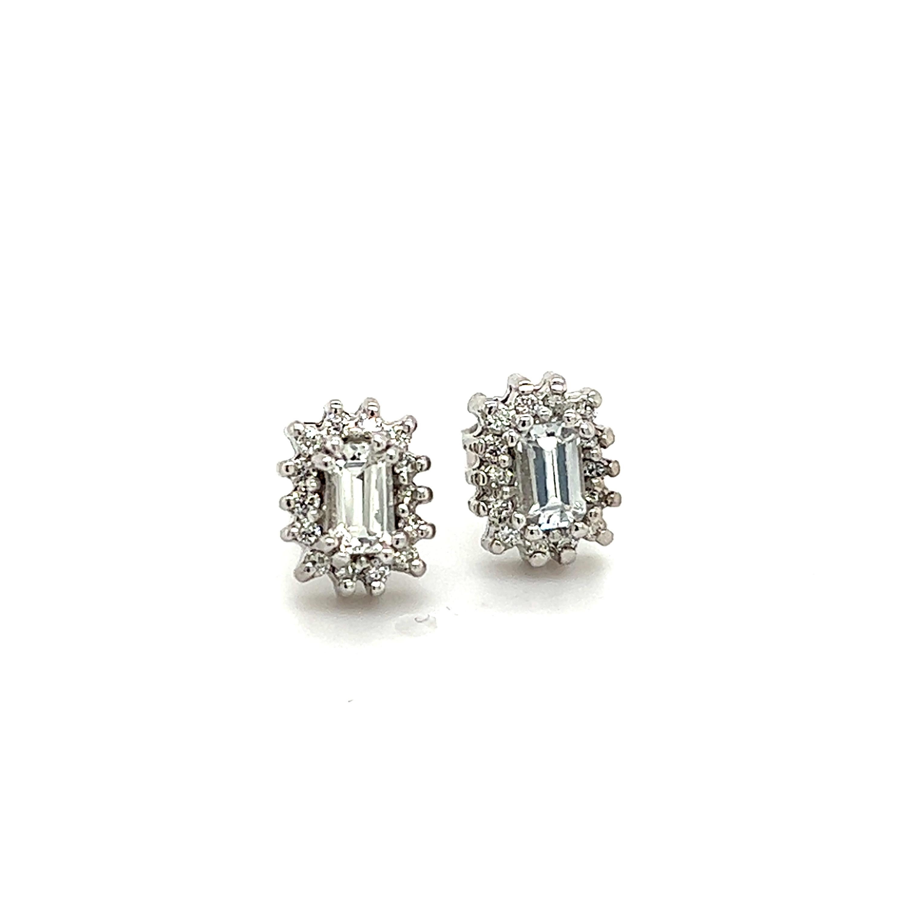 Natural Sapphire Diamond Stud Earrings 14k W Gold 0.94 TCW Certified For Sale 5