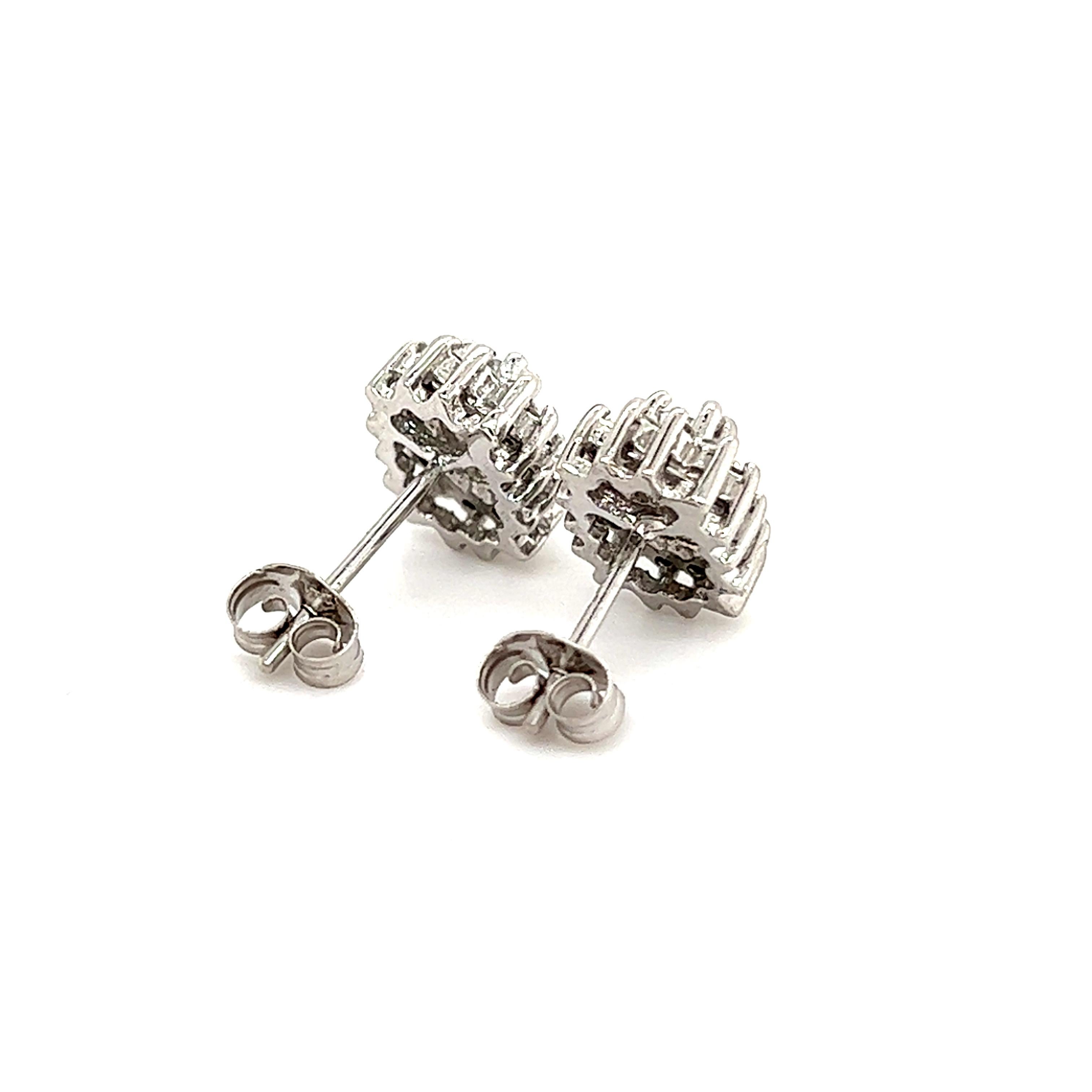 Clous d'oreilles en or 14 carats avec saphir naturel et diamants certifiés TCW 0,94 carat en vente 6