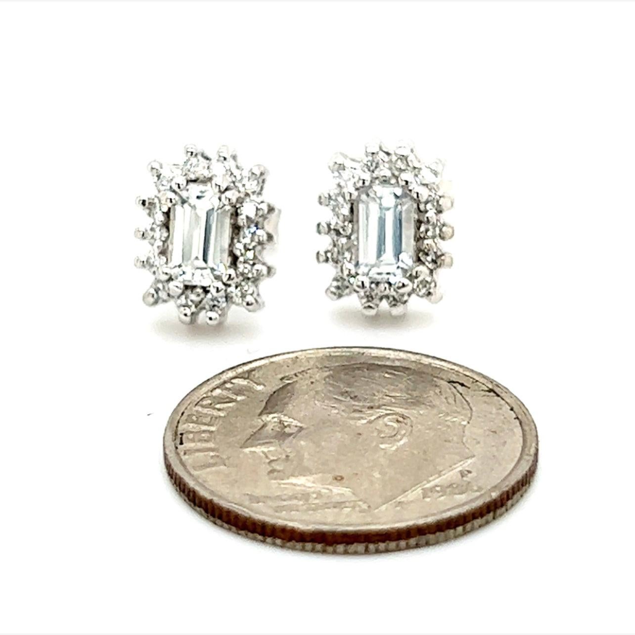 Clous d'oreilles en or 14 carats avec saphir naturel et diamants certifiés TCW 0,94 carat en vente 9