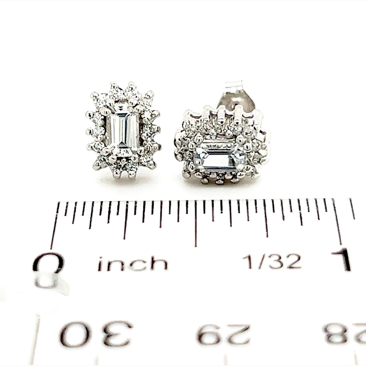 Clous d'oreilles en or 14 carats avec saphir naturel et diamants certifiés TCW 0,94 carat en vente 10